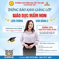 ĐẠI VIỆT CẦN THƠ THÔNG BÁO KHAI GIẢNG LỚP LIÊN THÔNG – VĂN BẰNG 2 GIÁO DỤC MẦM NON