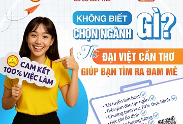 Không biết chọn ngành gì sau THPT? Đại Việt Cần Thơ giúp bạn tìm ra đam mê!”