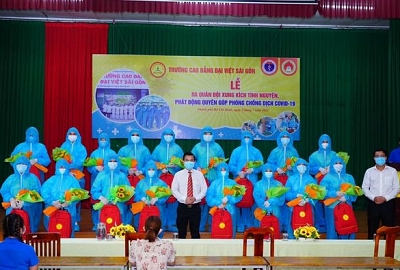 Lễ ra quân đội xung kích tình nguyện phòng chống dịch covid 19 của Trường Cao đẳng Đại Việt Sài Gòn