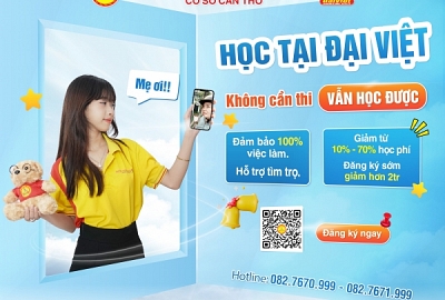 “MẸ ƠI, HỌC TRƯỜNG ĐẠI VIỆT SÀI GÒN CƠ SỞ CẦN THƠ CHỈ XÉT TUYỂN KHÔNG THI TUYỂN Ạ!
