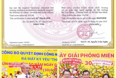 ĐẠI VIỆT SÀI GÒN CHÍNH THỨC ĐẠT CHUẨN KIỂM ĐỊNH CHẤT LƯỢNG GIÁO DỤC NGHỀ NGHIỆP