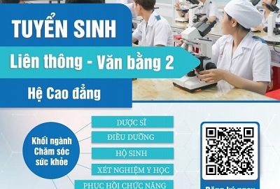 THÔNG BÁO TUYỂN SINH LIÊN THÔNG, VĂN BẰNG 2 KHỐI NGÀNH CHĂM SÓC SỨC KHOẺ HỆ CAO ĐẲNG