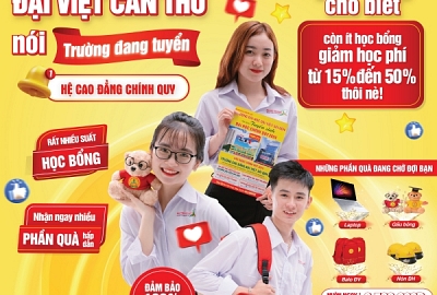 Đại Việt Cần Thơ cho biết còn ít học bổng giảm học phí 15% đến 50% thôi nè
