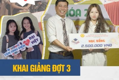 CÙNG NHÌN LẠI CÁC KHOẢNH KHẮC TRONG CHƯƠNG TRÌNH KHAI GIẢNG ĐỢT 3 NGÀY 23/8 CỦA CÁC BẠN TÂN SINH VIÊN ĐẠI VIỆT CẦN THƠ