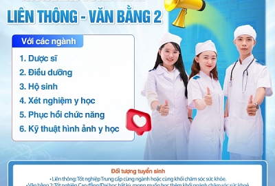 THÔNG BÁO TUYỂN SINH LIÊN THÔNG & VĂN BẰNG 2
