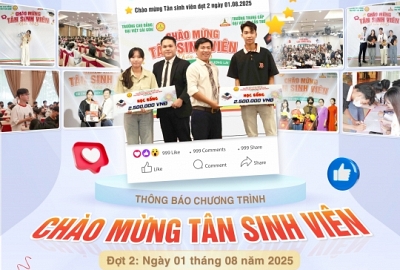THÔNG BÁO CHƯƠNG TRÌNH CHÀO ĐÓN TÂN SINH VIÊN ĐẠI VIỆT CẦN THƠ ĐỢT 2 KHÓA 2025