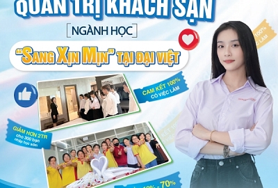 QUẢN TRỊ KHÁCH SẠN – NGÀNH HỌC “SANG XỊN MỊN” TẠI ĐẠI VIỆT CẦN THƠ