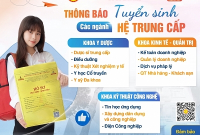 ĐẠI VIỆT CẦN THƠ THÔNG BÁO TUYỂN SINH TRUNG CẤP NĂM 2025 VỚI CÁC NGÀNH ĐÀO TẠO ĐA DẠNG