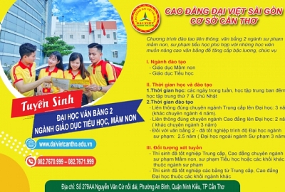TUYỂN SINH LIÊN THÔNG –  ĐẠI HỌC VĂN BẰNG 2 NGÀNH GIÁO DỤC MẦM NON, GIÁO DỤC TIỂU HỌC