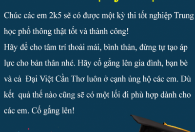 LỜI CHÚC GỬI ĐẾN CÁC SĨ TỬ 2K5