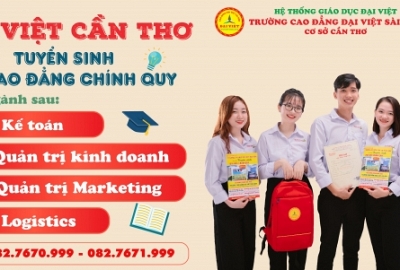 TRƯỜNG CAO ĐẲNG ĐẠI VIỆT CẦN THƠ TUYỂN SINH HỆ CAO ĐẲNG CHÍNH QUY KHỐI NGÀNH KINH TẾ NĂM 2023