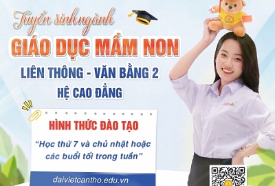 TRƯỜNG CAO ĐẲNG ĐẠI VIỆT SÀI GÒN CƠ SỞ CẦN THƠ THÔNG BÁO TUYỂN SINH LIÊN THÔNG, VĂN BẰNG 2 HỆ CAO ĐẲNG NGÀNH GIÁO DỤC MẦM NON