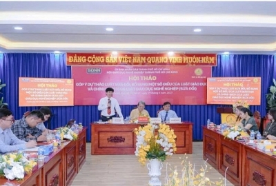 HỘI THẢO "GÓP Ý DỰ THẢO LUẬT SỬA ĐỔI, BỔ SUNG MỘT SỐ ĐIỀU CỦA LUẬT GIÁO DỤC VÀ CHÍNH SÁCH CỦA LUẬT GIÁO DỤC NGHỀ NGHIỆP (SỬA ĐỔI)"