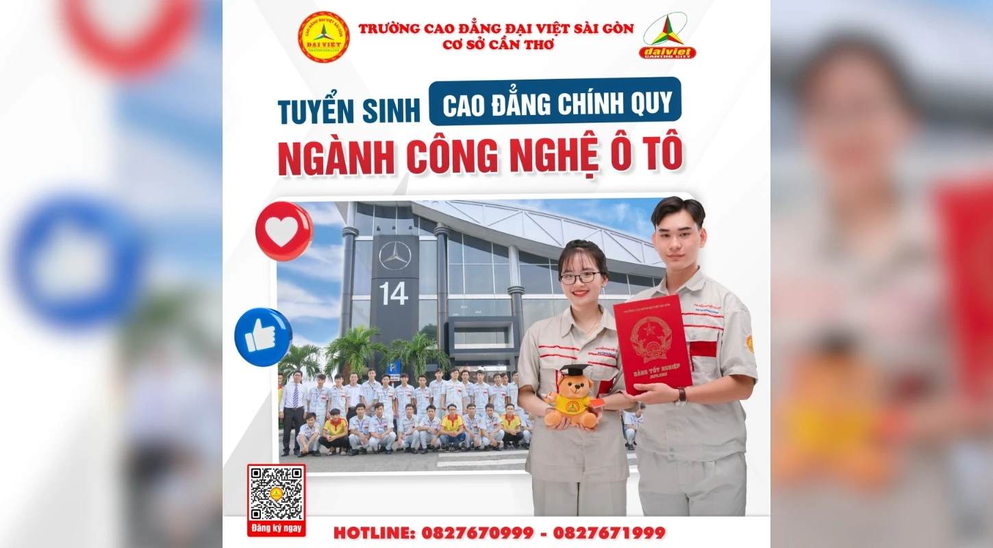 Cao Đẳng Công Nghệ Ô Tô Đại Việt Tp Cần Thơ – Cơ Hội Việc Làm Rộng Mở