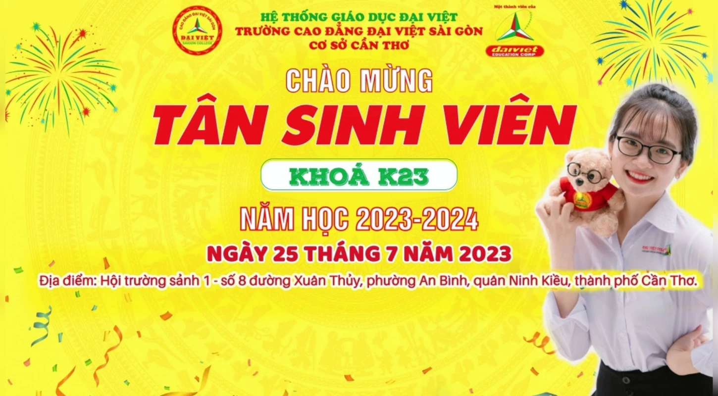 Cao Đẳng Đại Việt Sài Gòn Cơ Sở Cần Thơ Thông Báo Khai Giảng Đợt 1 Ngày 25/7/2023