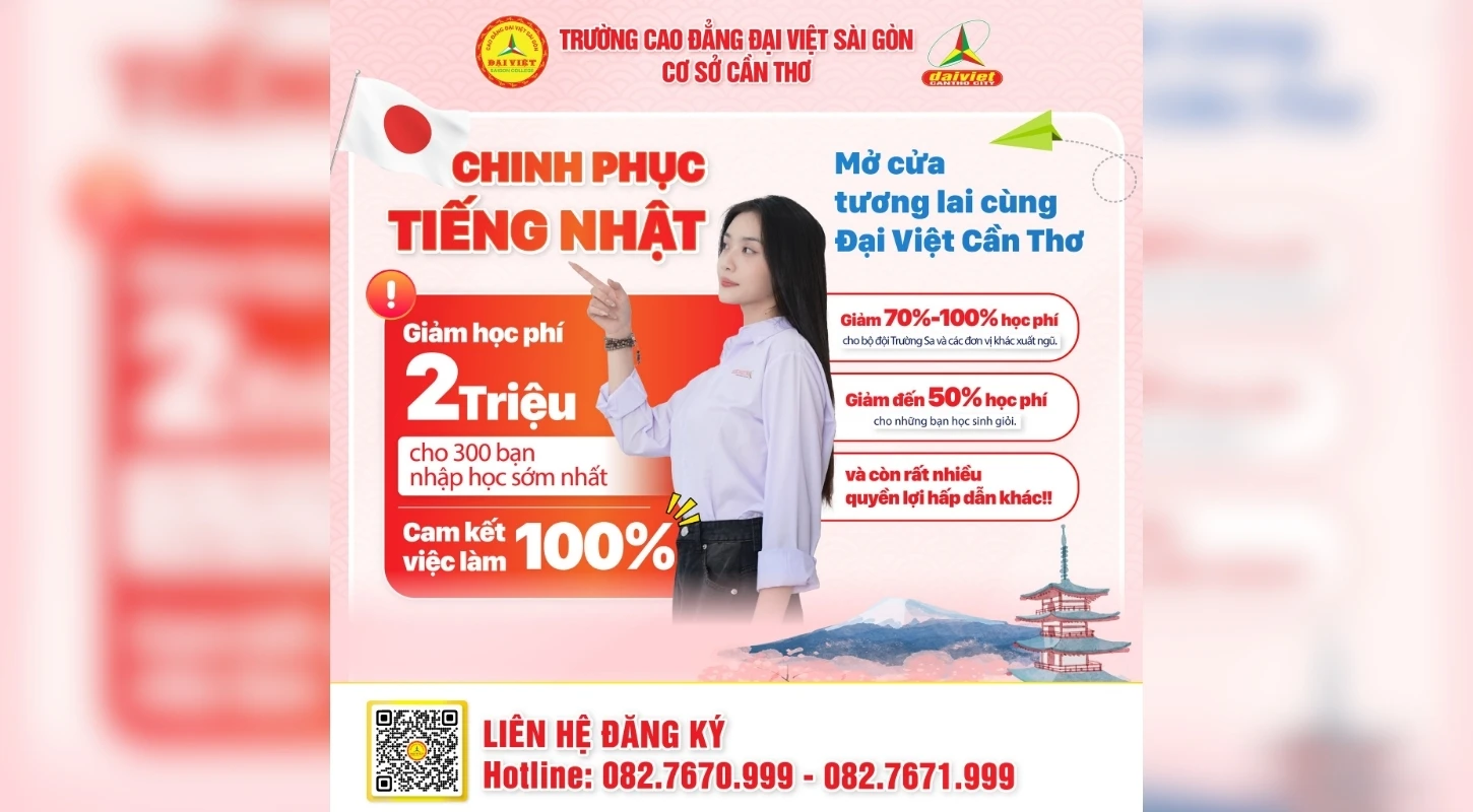 CHINH PHỤC TIẾNG NHẬT – MỞ CỬA TƯƠNG LAI CÙNG ĐẠI VIỆT CẦN THƠ