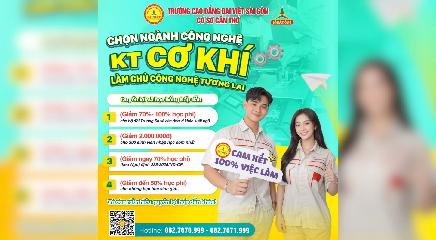 CHỌN CƠ KHÍ – CHỌN LÀM CHỦ CÔNG NGHỆ TƯƠNG LAI!