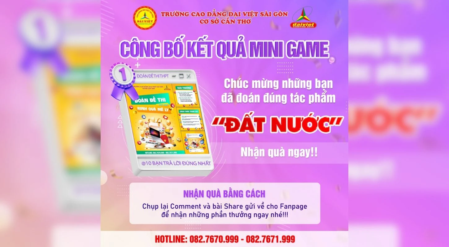 Công Bố Kết Quả Mini Game Đoán Đề Thi Rinh Quà Mê Ly