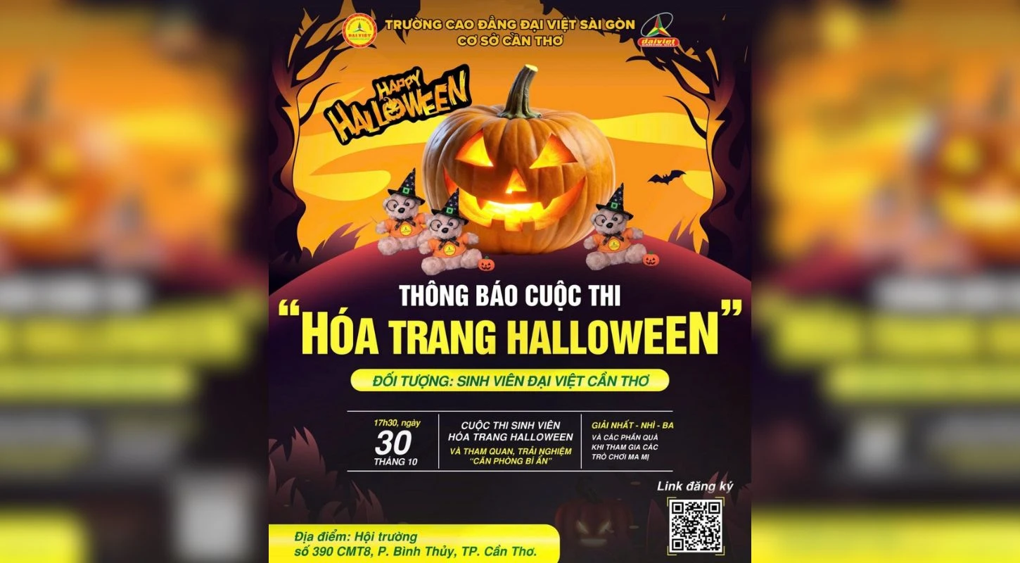 Đại Việt Cần Thơ Thông Báo Tham Gia Chương Trình Lễ Hội Halloween 2025