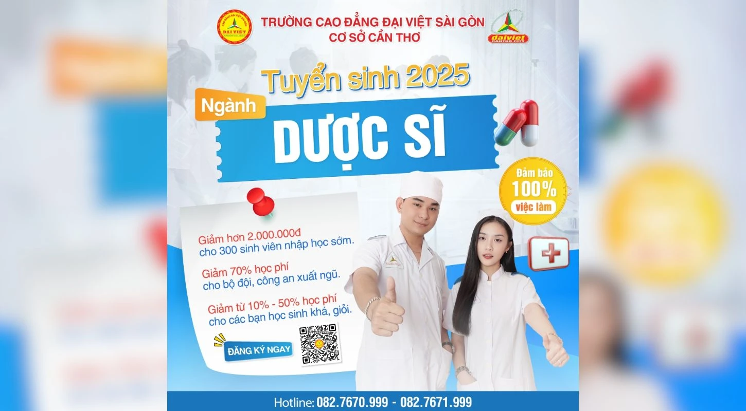 Đại Việt Cần Thơ Tuyển Sinh Ngành Dược Sĩ 2025