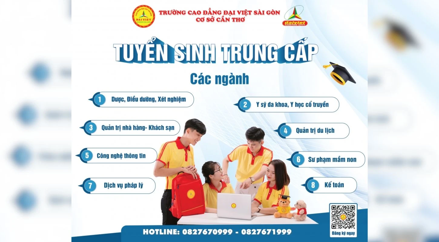 Đại Việt Tp Cần Thơ Thông Báo Tuyển Sinh Trung Cấp Các Ngành