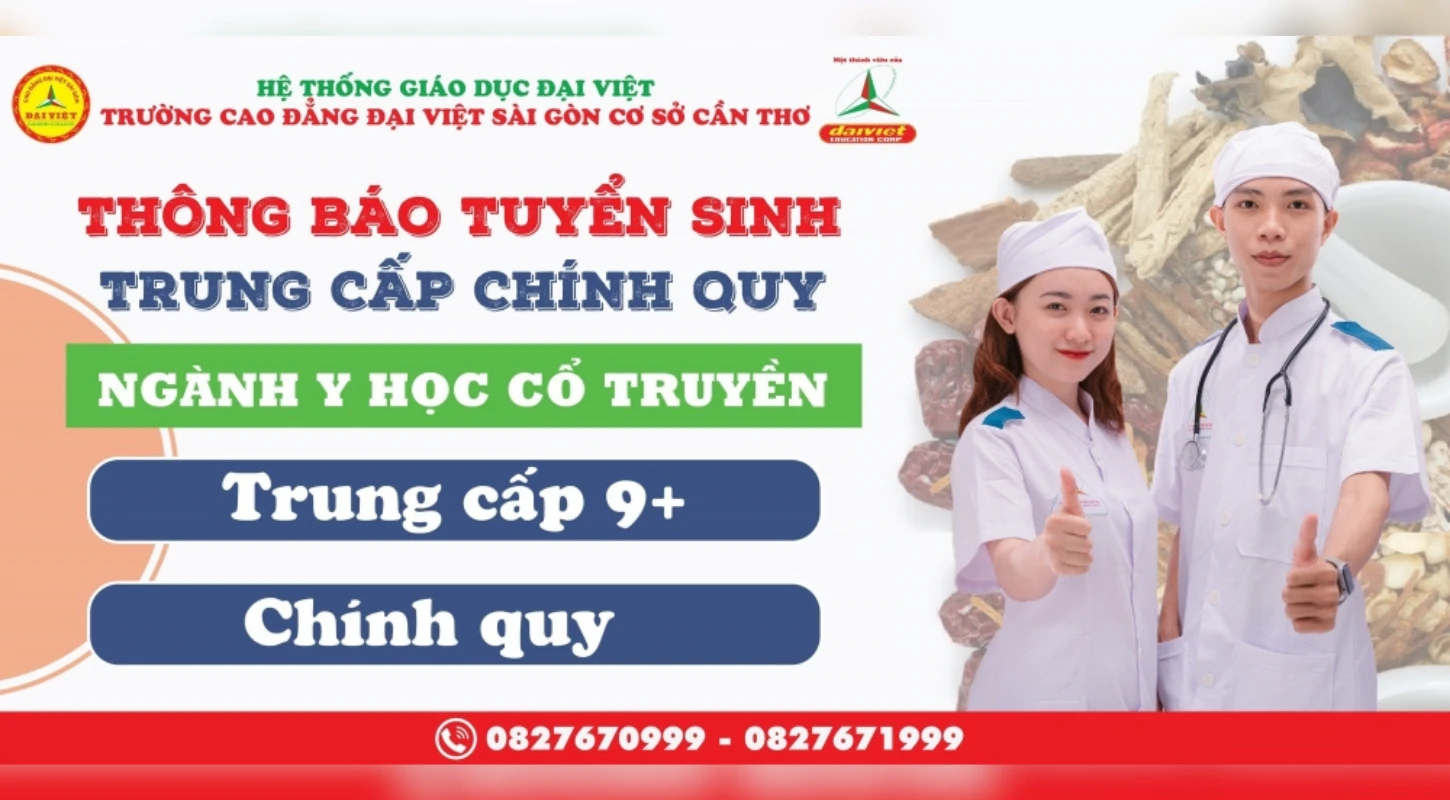 Đại Việt Tp Cần Thơ Thông Báo Tuyển Sinh Trung Cấp Chính Quy Y Học Cổ Truyền