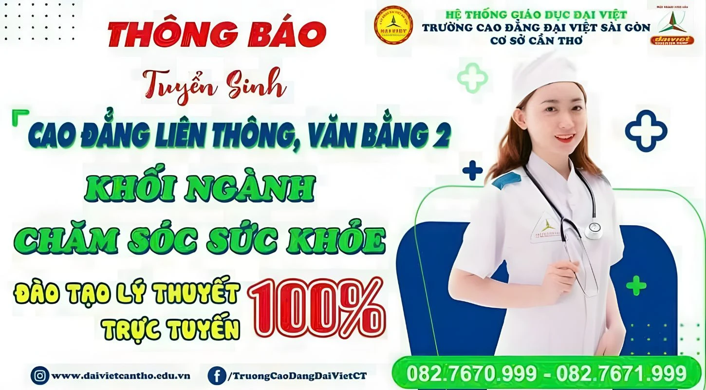 Đại Việt Tp Cần Thơ Tuyển Sinh Liên Thông, Văn Bằng 2 Khối Sức Khỏe