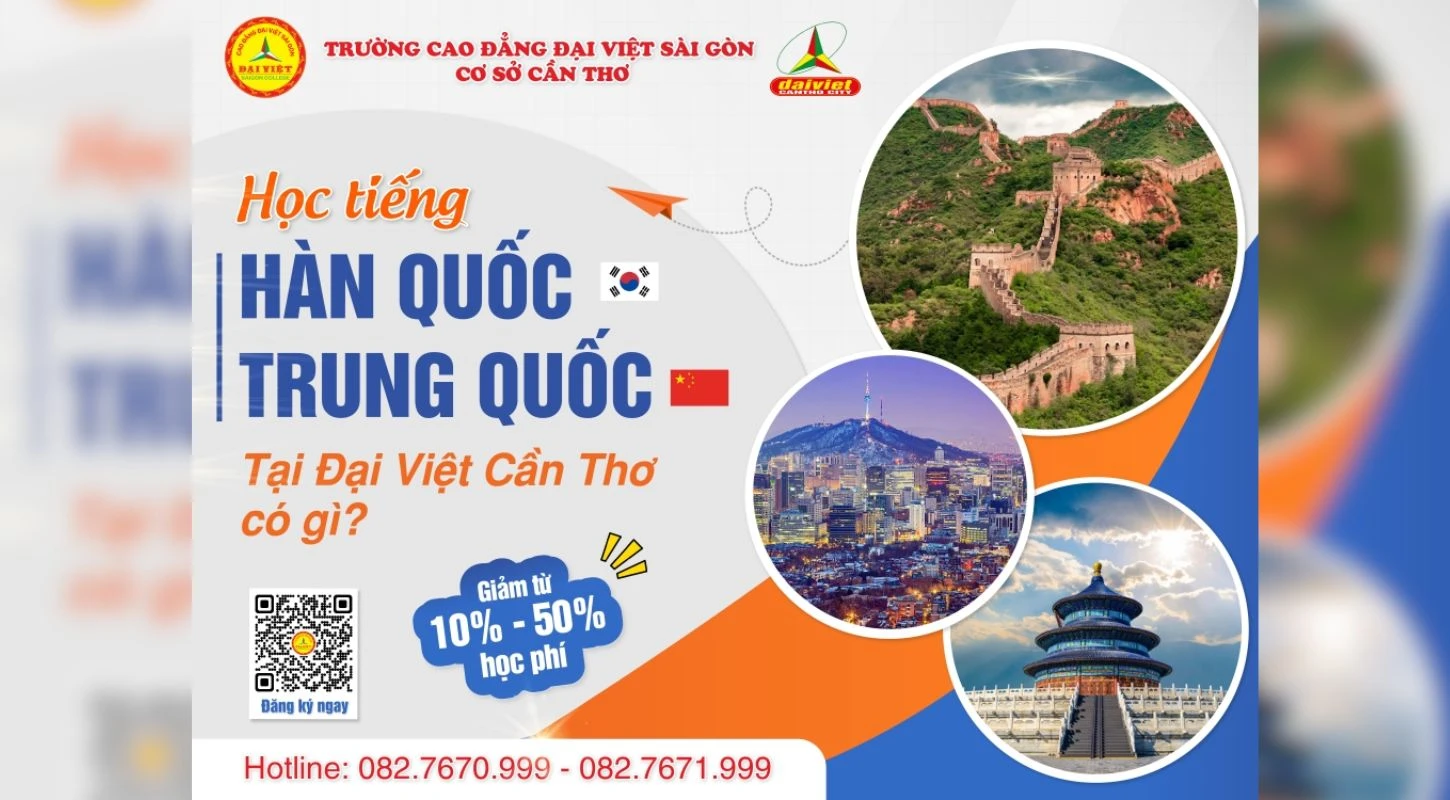 Học Tiếng Hàn Quốc Tiếng Trung Quốc Tại Đại Việt Tp Cần Thơ Có Gì