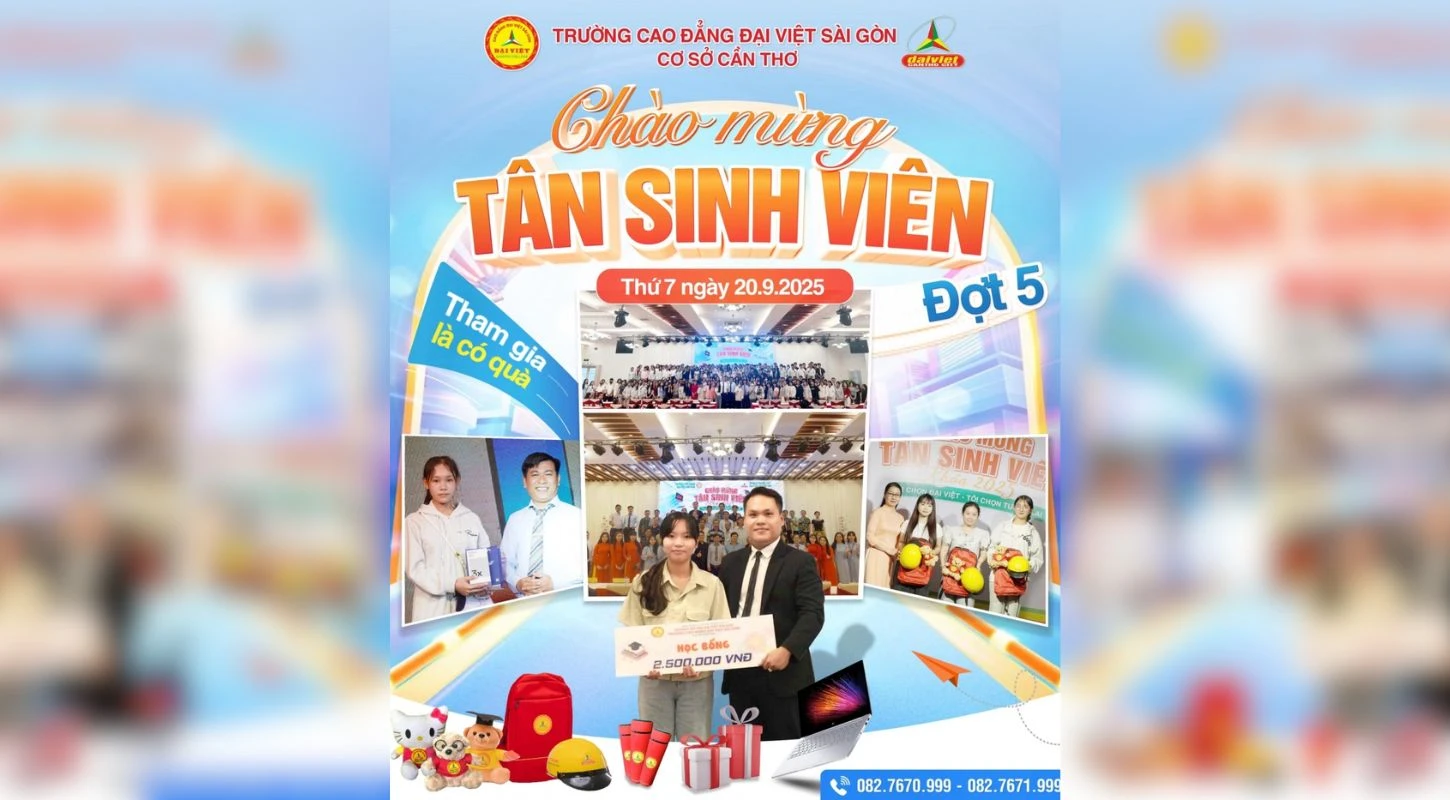 Khai Giảng Đợt 5 – Chào Tân Sinh Viên Đại Việt Cần Thơ 2025