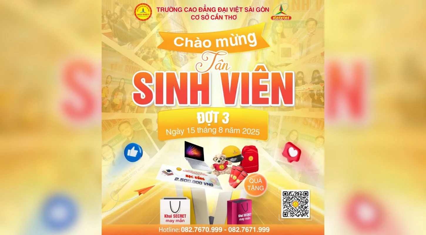 Loa Loa! Thông Báo Chương Trình Chào Đón Tân Sinh Viên Đại Việt Cần Thơ Đợt 3 Khóa 2025