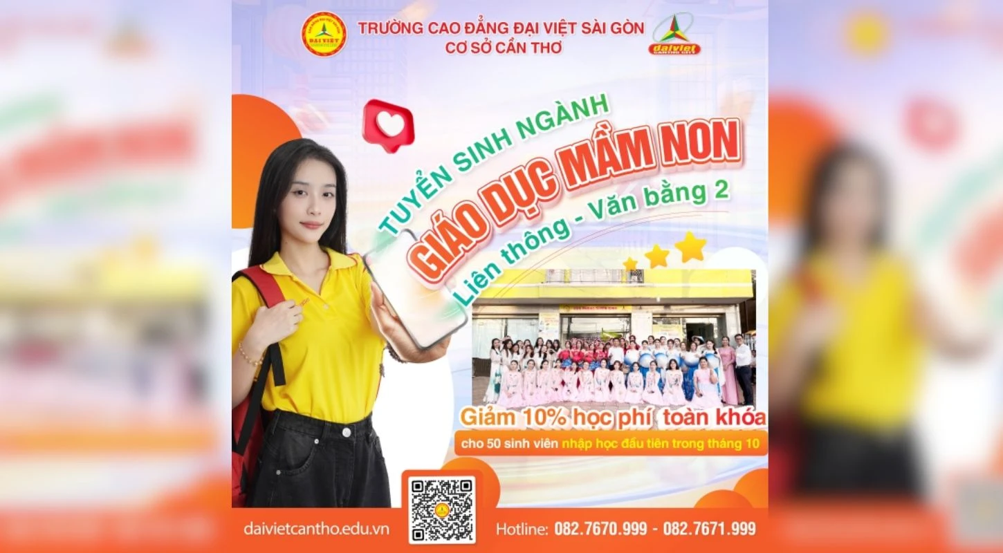 Ngành Giáo Dục Mầm Non Giảm Ngay 10% Học Phí Toàn Khoá