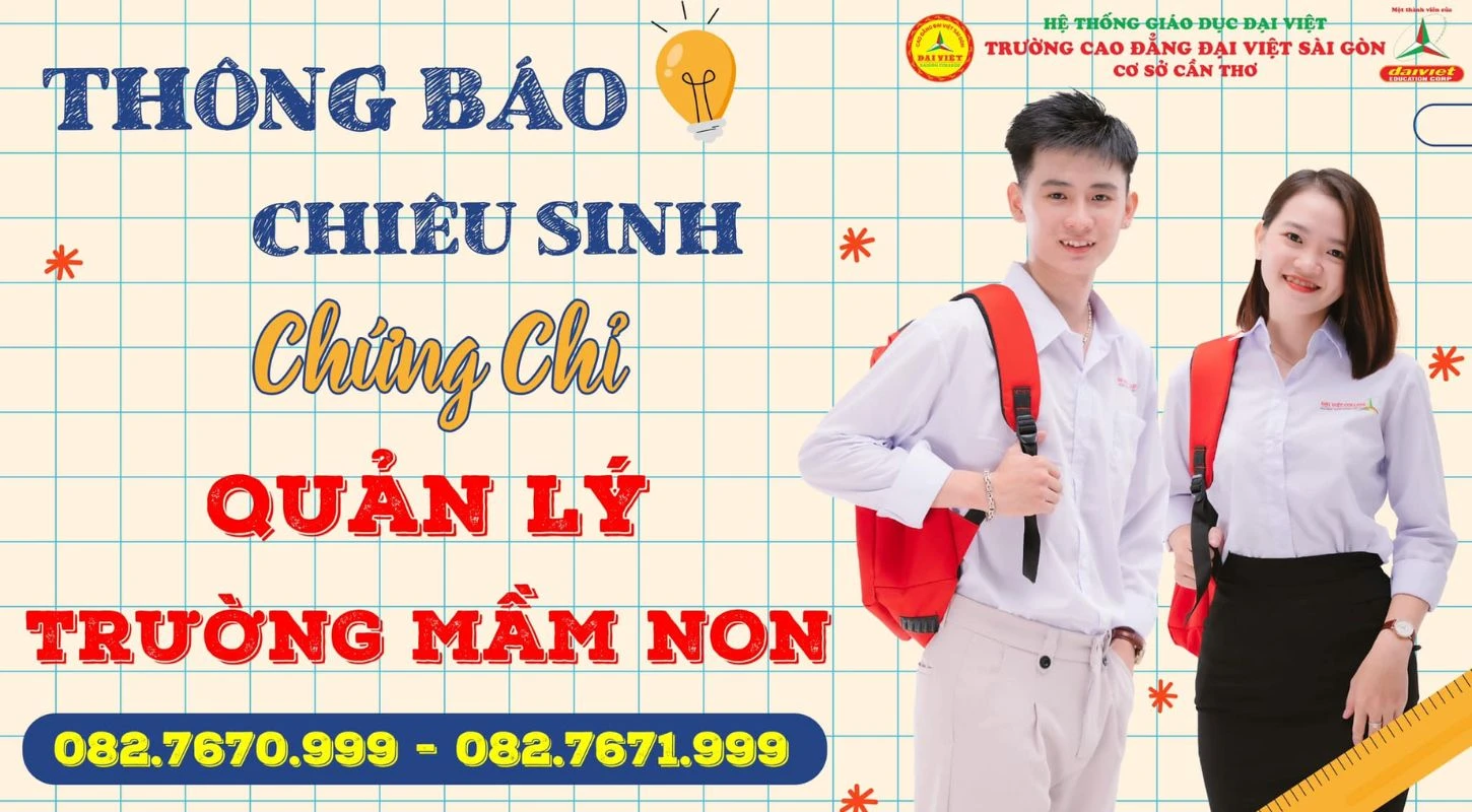 Thông Báo Chiêu Sinh Chứng Chỉ Quản Lý Trường Mầm Non