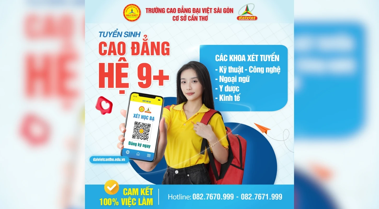 THÔNG BÁO TUYỂN SINH CAO ĐẲNG HỆ 9+ NĂM 2025