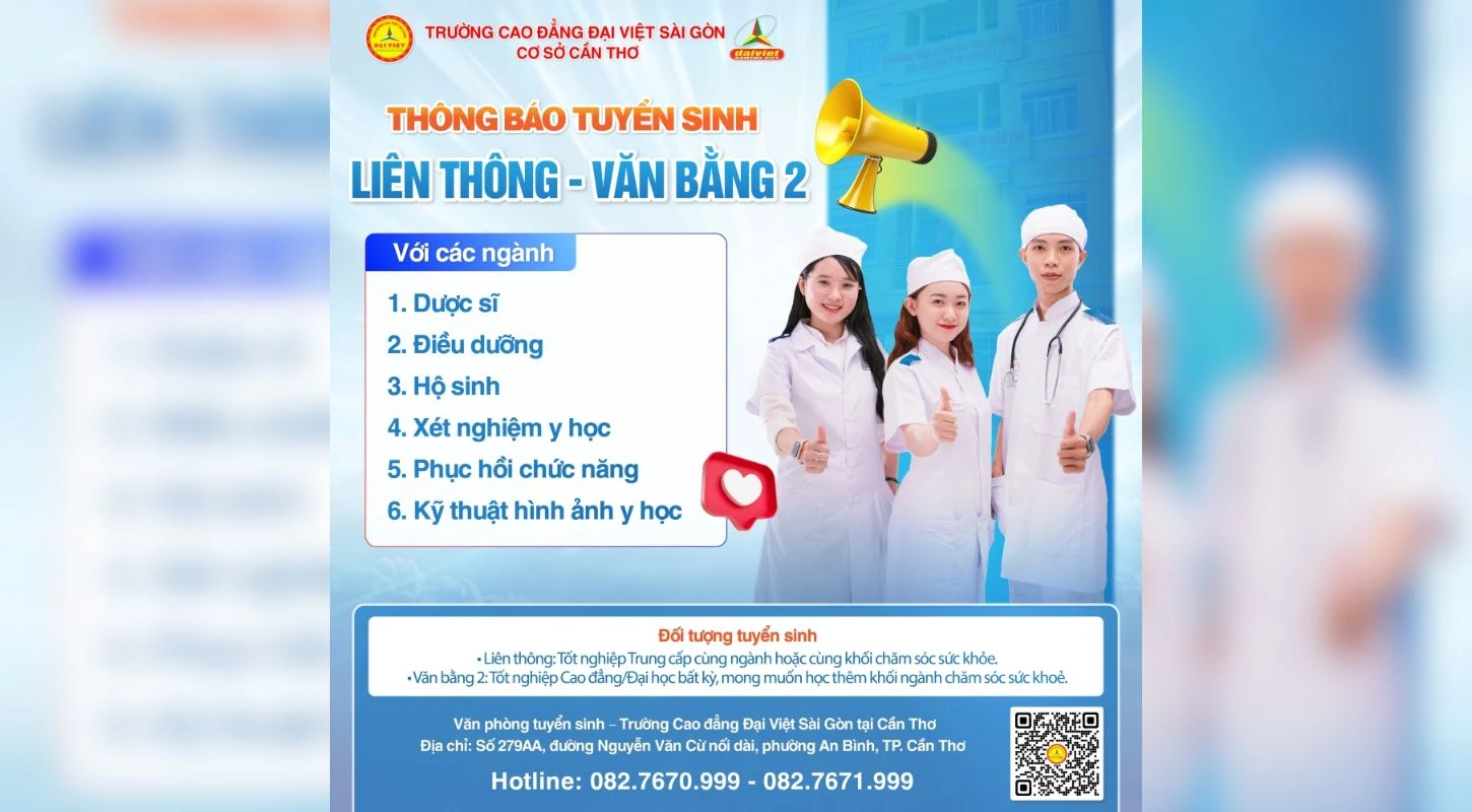 Thông Báo Tuyển Sinh Liên Thông & Văn Bằng 2