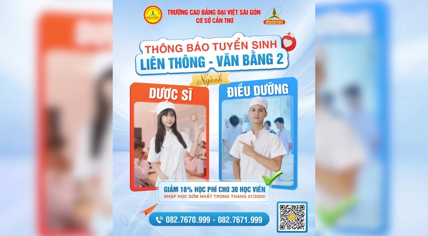 THÔNG BÁO TUYỂN SINH LIÊN THÔNG – VĂN BẰNG 2 NGÀNH DƯỢC VÀ ĐIỀU DƯỠNG