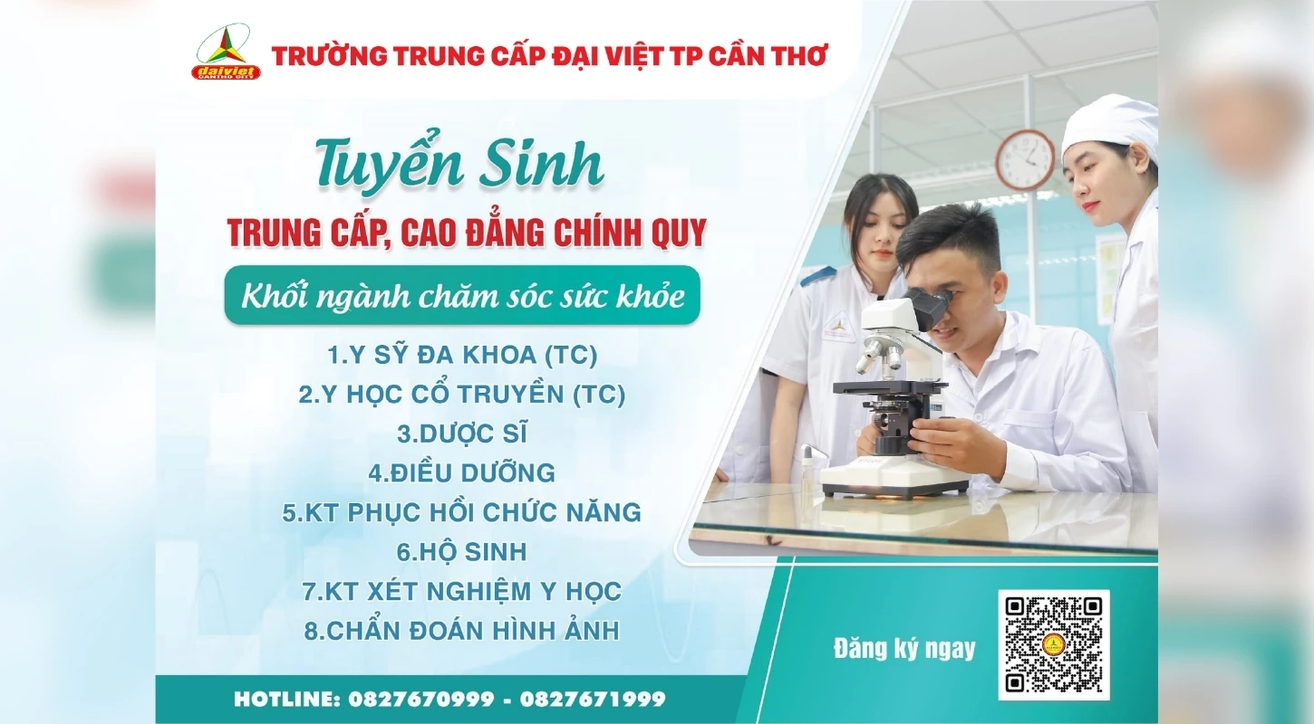 THÔNG BÁO TUYỂN SINH TRUNG CẤP, CAO ĐẲNG CHÍNH QUY KHỐI NGÀNH CHĂM SÓC SỨC KHỎE