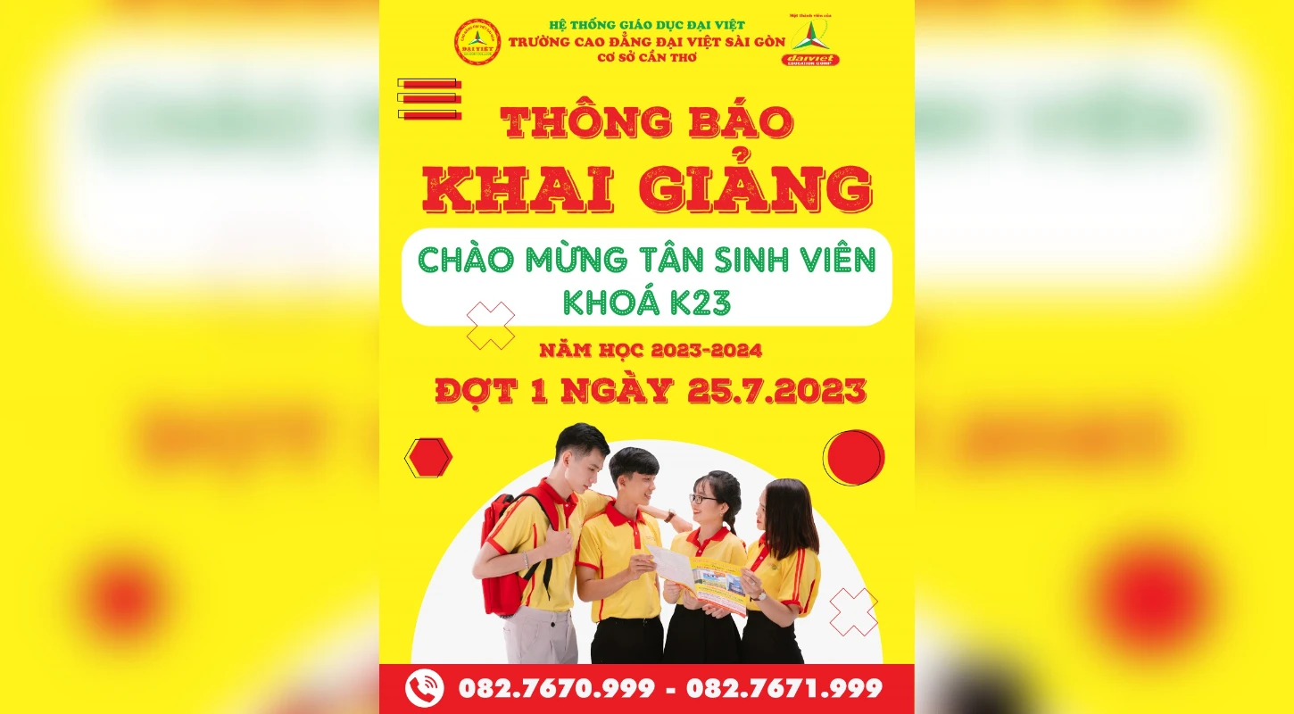 Trường Cao Đẳng Đại Việt Tp Cần Thơ Khai Giảng Khóa K23 – Năm Học 2023-2024