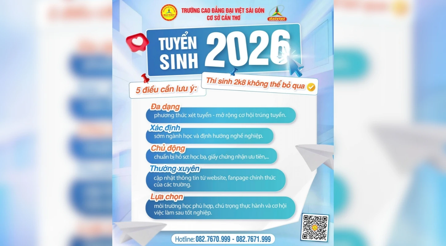 TUYỂN SINH 2026 – NHỮNG ĐIỀU THÍ SINH 2K8 KHÔNG THỂ BỎ QUA
