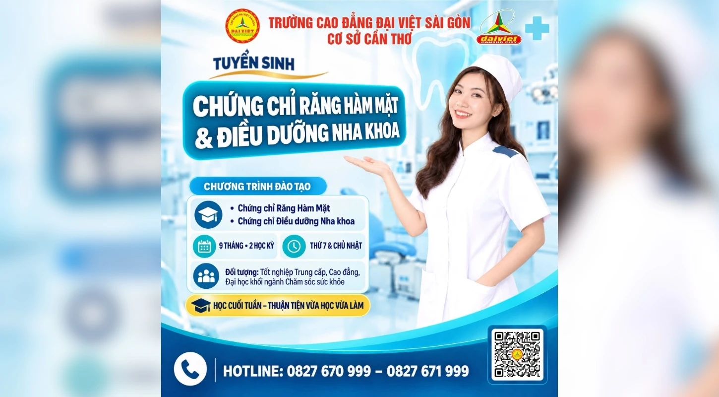 TUYỂN SINH CHỨNG CHỈ RĂNG HÀM MẶT & ĐIỀU DƯỠNG NHA KHOA