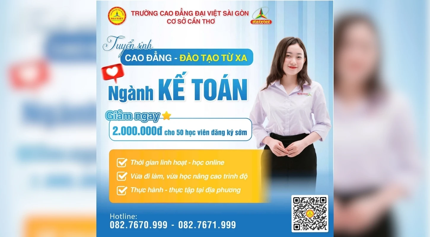 Tuyển Sinh Hệ Cao Đẳng Ngành Kế Toán - Đào Tạo Từ Xa Năm 2026
