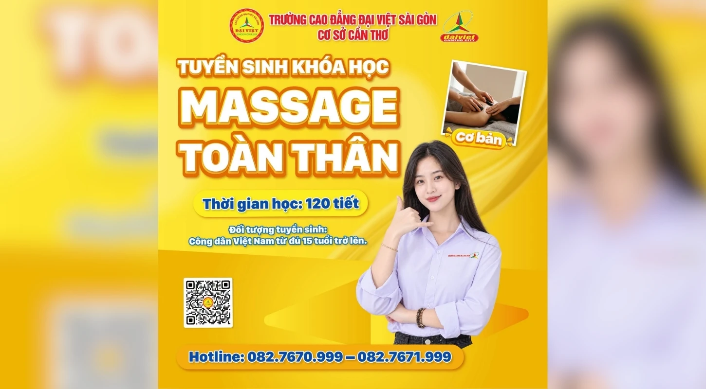 TUYỂN SINH KHÓA HỌC MASSAGE TOÀN THÂN CƠ BẢN
