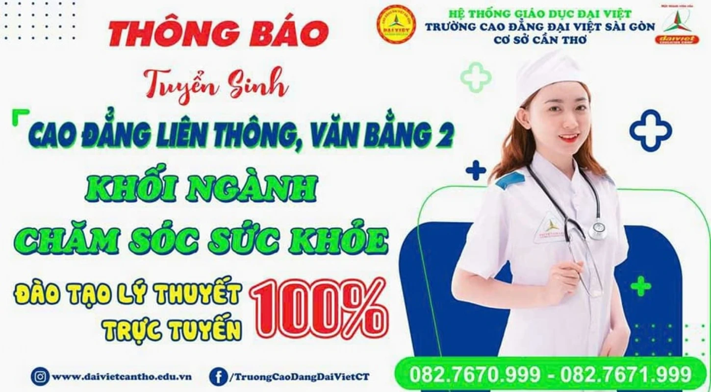Tuyển Sinh Liên Thông & Văn Bằng 2 Cao Đẳng Chăm Sóc Sức Khỏe – Học Online 100%