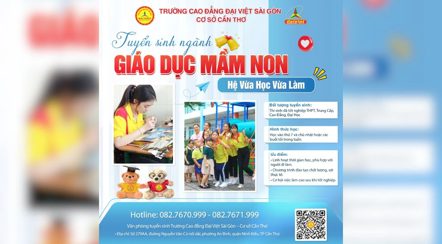Tuyển Sinh Ngành Giáo Dục Mầm Non – Hệ Vừa Học Vừa Làm 2025