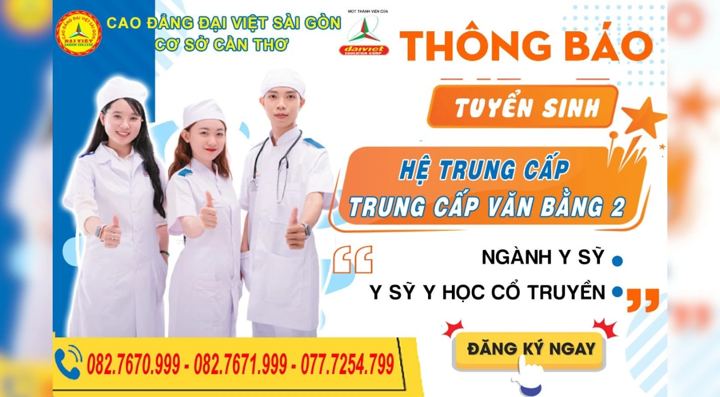 Tuyển Sinh Trung Cấp & Văn Bằng 2 Y Sĩ, Yhct Đại Việt Tp Cần Thơ 2023