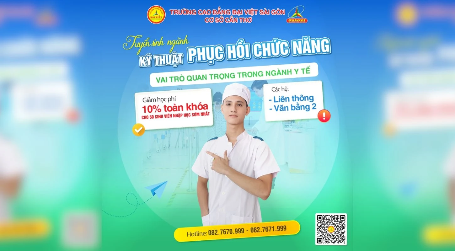 Tuyển Sinh Văn Bằng 2 & Liên Thông Ngành Kỹ Thuật Phục Hồi Chức Năng – Giảm 10% Học Phí Toàn Khóa