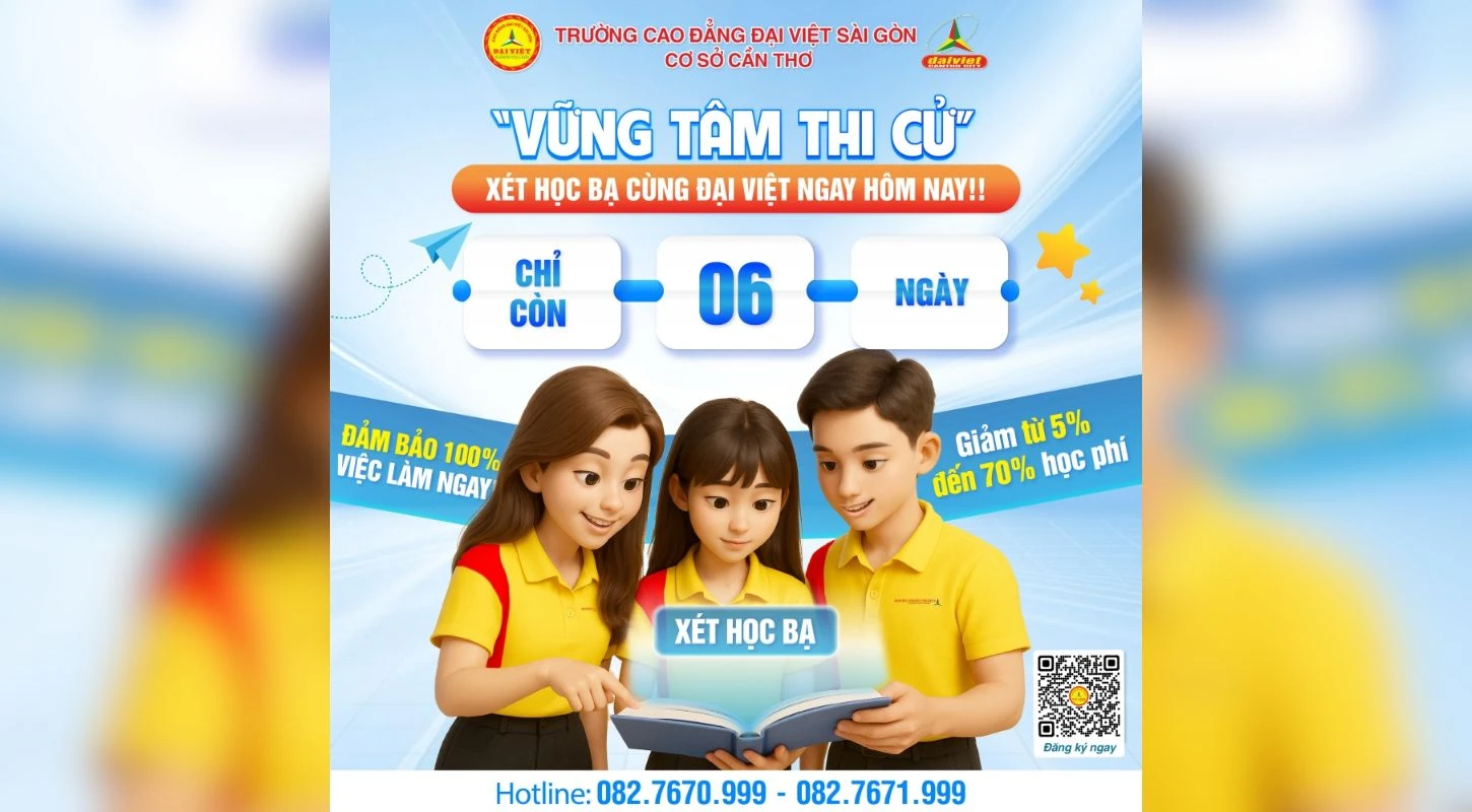 Vững Tâm Thi Cử - Xét Tuyển Học Bạ Cùng Đại Việt Ngay Hôm Nay