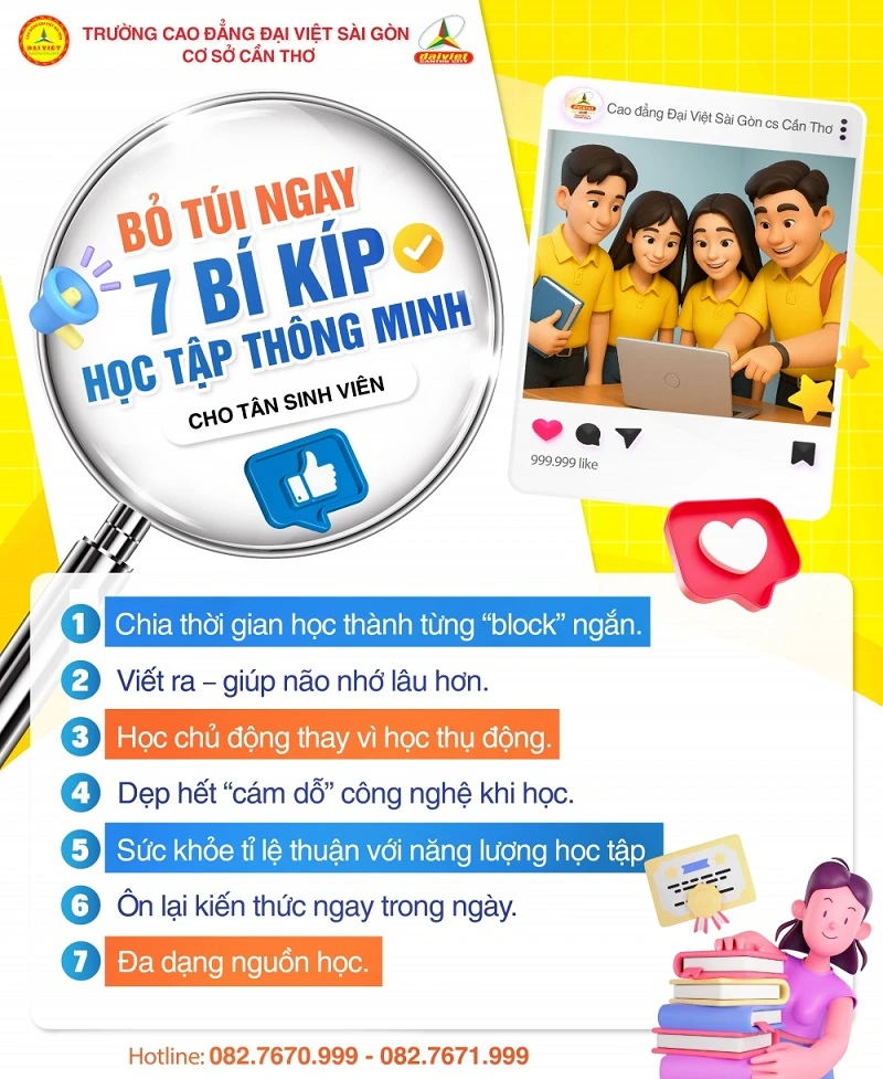 Bỏ Túi Ngay 7 Bí Kíp Học Tập Thông Minh Cho Tân Sinh Viên