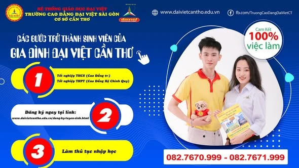 Tuyển Sinh Đại Việt Cần Thơ 2023 – Quy Trình Trở Thành Sinh Viên & Các Chính Sách Hỗ Trợ