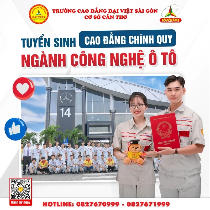 Cao Đẳng Công Nghệ Ô Tô Đại Việt Tp Cần Thơ – Cơ Hội Việc Làm Rộng Mở