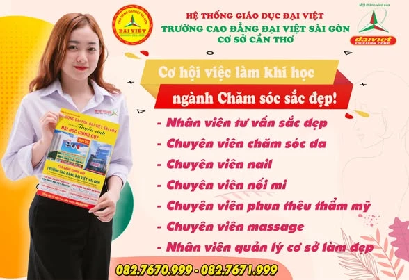 Chăm Sóc Sắc Đẹp – Ngành Học Lên Ngôi và Cơ Hội Cho Sinh Viên Trường Cao Đẳng Đại Việt Sài Gòn Cơ Sở Cần Thơ